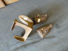 2 Flat Irons & Shoe Last