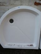 White Corner Shower Tray