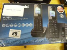 *PANASONIC TWIN TGH222EB Cordless Telephone Set