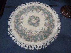 Circular Floral Floor Rug