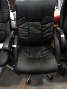 *High Back Executive Swivel Chair in Black Leather