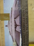 *11ft Market Umbrella with Beige Pleated Top