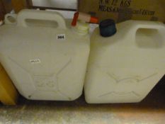 2 Plastic Water Containers