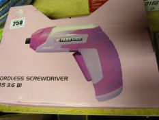 Parkside Pink Cordless Screw Driver Model Number PAS3.6DI