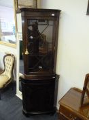 Mahogany Glazed Corner Cabinet