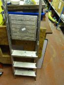 Pair of Aluminium 3 Tread Steps & Folding Work Bench & Table