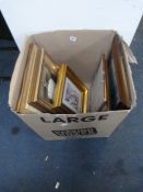 Box Containing Large Quantity of Framed Prints