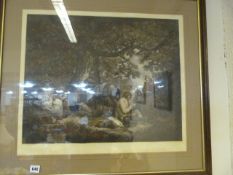 Framed Victorian Print Entitled The Travellers