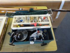 Collection of Fishing Equipment Including Floats - Reel - Line etc