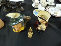 Royal Doulton Pied Piper Toby Jug (A/F) - Tony Woods Toby Jug & 1 Other