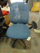 *Luna Blue Flexi Back Chair with Blue Fabric Seat