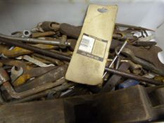 2 Boxes of Assorted Block Planes - Open Ended Spanners - Engineer's Tools etc