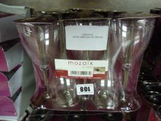 *5 Packs of MOZAIK SILVER & Plastic WINE GLASS