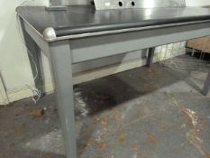 Vintage Style Metal Office Desk with Lino Top