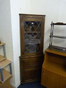 Mahogany Glazed Corner Cabinet