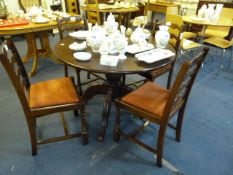 Dark Oak Dining Table & 4 Chairs
