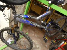 Beige Mountain Bike - Blue & Silver
