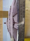 *11ft Market Umbrella with Beige Pleated Top