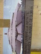 *11ft Market Umbrella with Beige Pleated Top