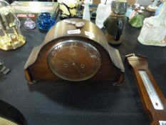 Mahogany Cased Art Deco Mantel Clock