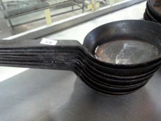 7 Black Iron Frying Pans - Small