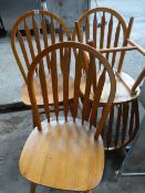 Set of 4 Slat Back Dining Chairs