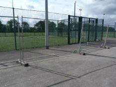 9 Pieces of Heras Style Security Fencing with Feet