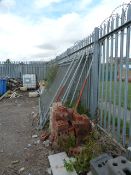 8 Pieces of Galvanised Heras Style Security Fencing & 1 with Feet