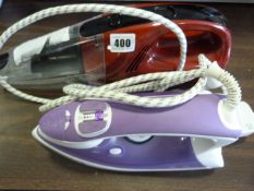 *Hand Held Vac & Steam Iron