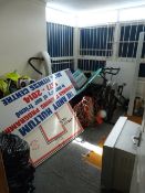 Contents of Room including Concept 2 Rower - Spin Cycle - Basket Ball Hoops - Cooling Fan -