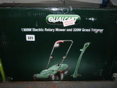 *Qualcast 1300w Electric Rotary Mower & 320w Grass Trimmer