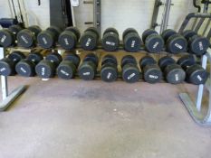 *Unused Rubber Covered Dumbbells on Rack 27.5, 30, 32.5, 35, 37.5, 40, 42.5, 45, 47.5, 50
