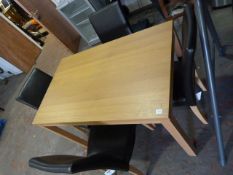 *Beech Dining Table & 4 Leatherette Chairs 463L