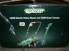 *Qualcast 1300w Electric Rotary Mower & 320w Grass Trimmer
