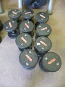 *10 Star Track Dumbbells 2 x 12's, 2 x 14's, 2 x 16's, 2 x 18's & 2 x 20's