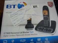 *BT Twin Telephone with Answering Machine
