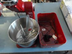 *Red Morphy Richards Bowl & Mixer