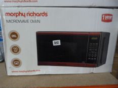 *Morphy Richards Boxed Microwave Oven 20L in Red