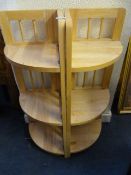 Pair of Beech Folding Corner What Nots