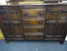 Priory Style Dark Oak Sideboard