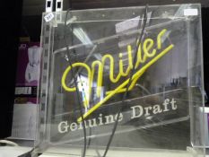 Neon Miller Draught Sign