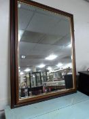 Large Mahogany Framed Wall Mirror