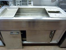*Stainless Steel Hot Cupboard with Bain Marie Top