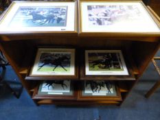 6 Framed Horse Racing Pictures