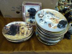 Large Collection of Cabinet Plates Depicting Dogs