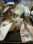 2 Boxes of Bric-a-Brac Including Cutlery - Cut Glassware - Gent's Shaving Set etc