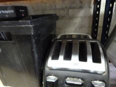 2 x 4 Slice Toasters & Box Containing Stainless Steel Bain Marie Lids