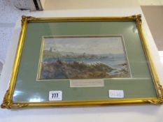 Gilt Framed Water Colour - A Bit of The Cornish Coast
