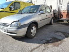 Vauxhall Corsa Registration X533 MGB - No MOT Currently Sorn Mileage 57855 No Documents