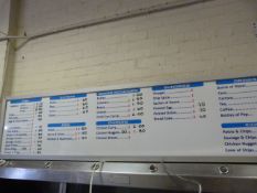 Illuminated Menu Board